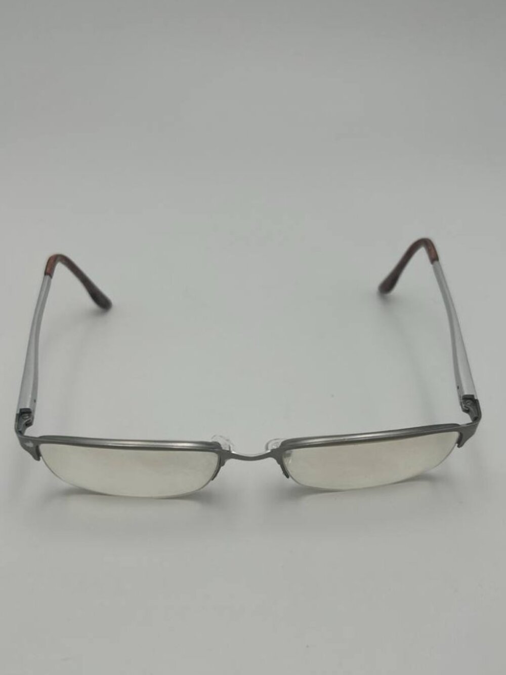 👓 Ralph Lauren Silver Metal Rectangle Eyeglass Frames (New Nose Pads!) 👓
